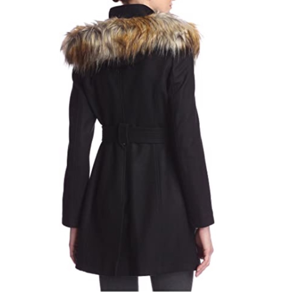 Rachel Roy wool faux fur jacket